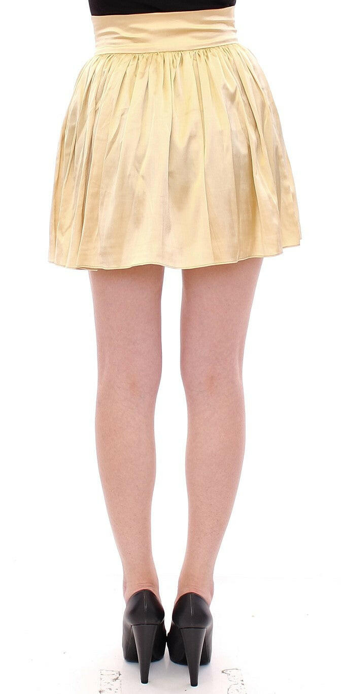 Andrea Incontri Beige Floral Embroidery Mini Skirt -   -  Andrea Incontri.