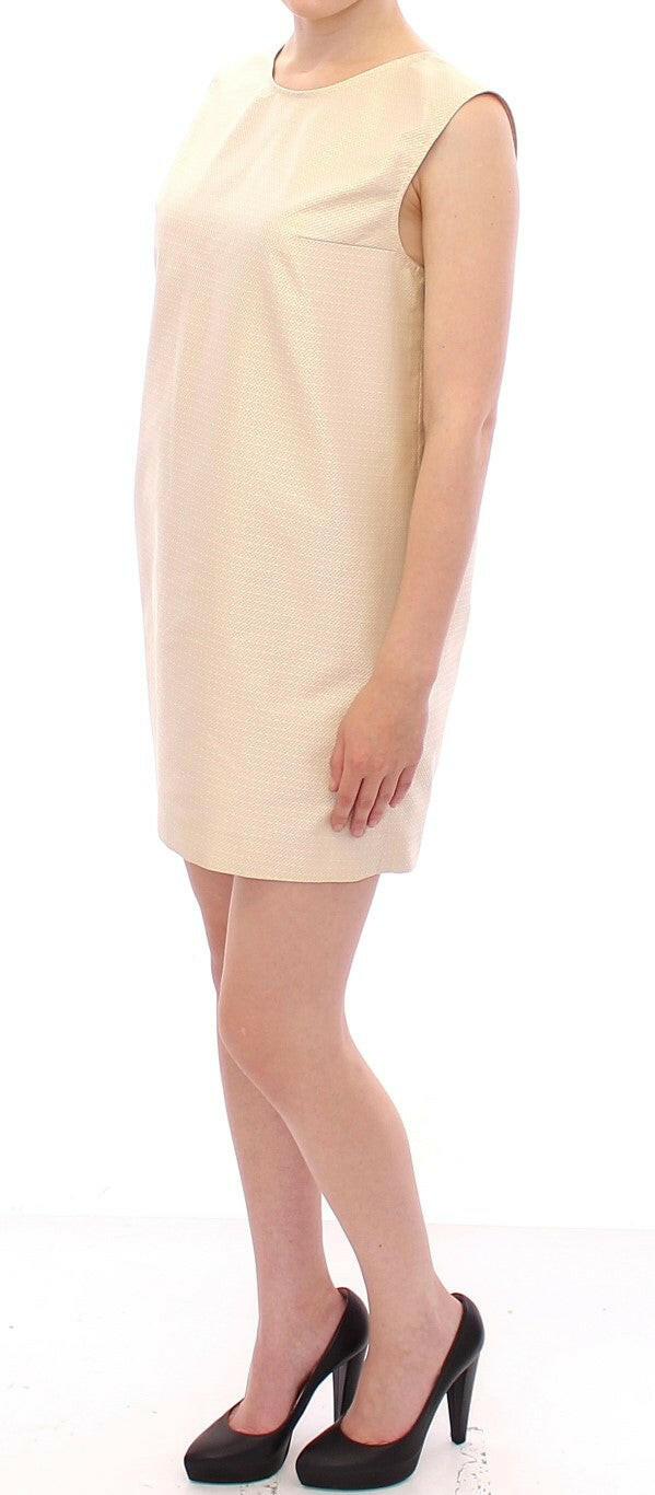 Andrea Incontri Beige Sleeveless Shift Mini Dress -   -  Andrea Incontri.