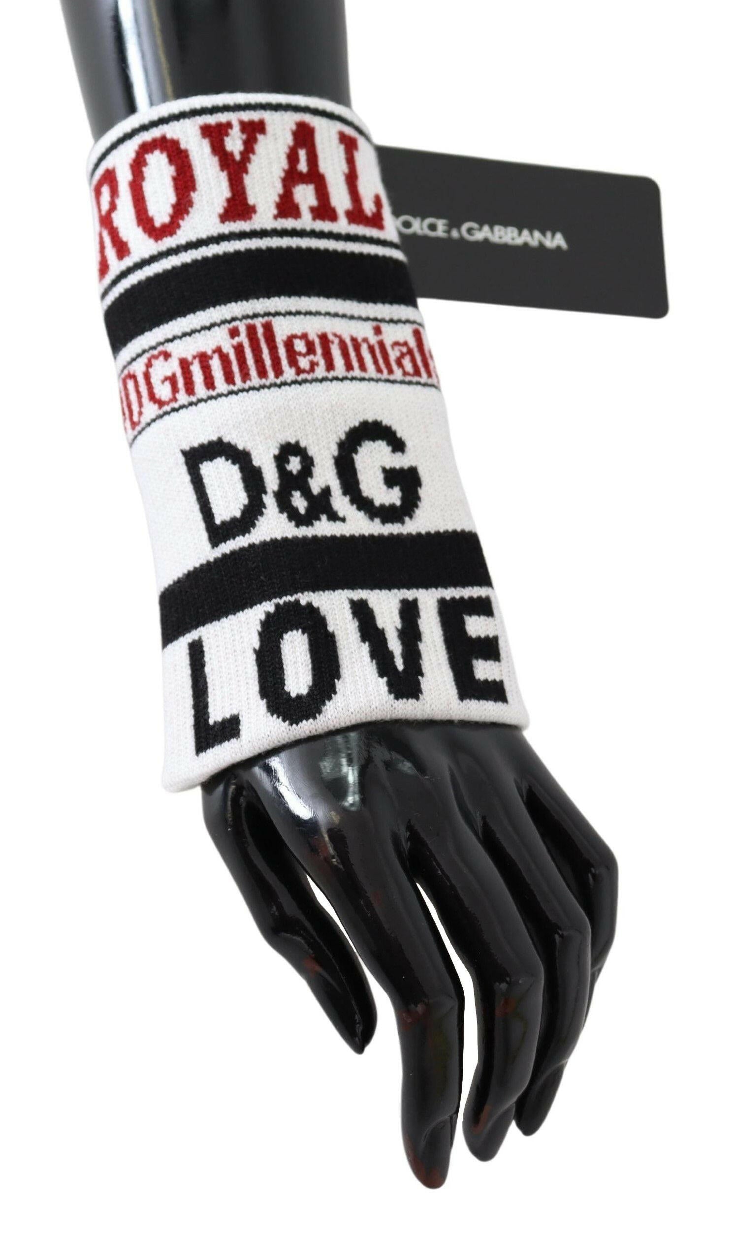 Dolce & Gabbana Multicolor Wool Knit D&G Love Wristband Wrap -   -  Dolce & Gabbana.