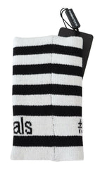 Dolce & Gabbana Black White Wool DGMillennials Wristband Wrap -   -  Dolce & Gabbana.