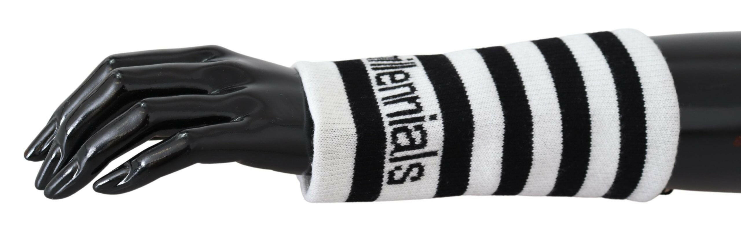 Dolce & Gabbana Black White Wool DGMillennials Wristband Wrap -   -  Dolce & Gabbana.