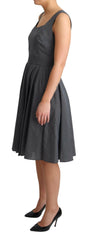 Dolce & Gabbana Black Polka Dotted Cotton A-Line Dress -   -  Dolce & Gabbana.