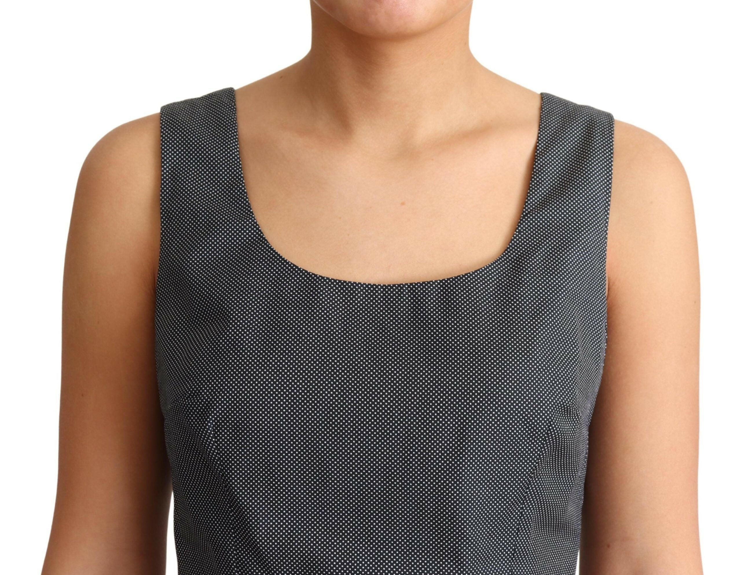 Dolce & Gabbana Black Polka Dotted Cotton A-Line Dress -   -  Dolce & Gabbana.