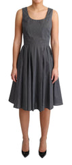 Dolce & Gabbana Black Polka Dotted Cotton A-Line Dress -   -  Dolce & Gabbana.