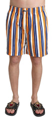 Dolce & Gabbana Multicolor Striped Beachwear Swimshorts -   -  Dolce & Gabbana.