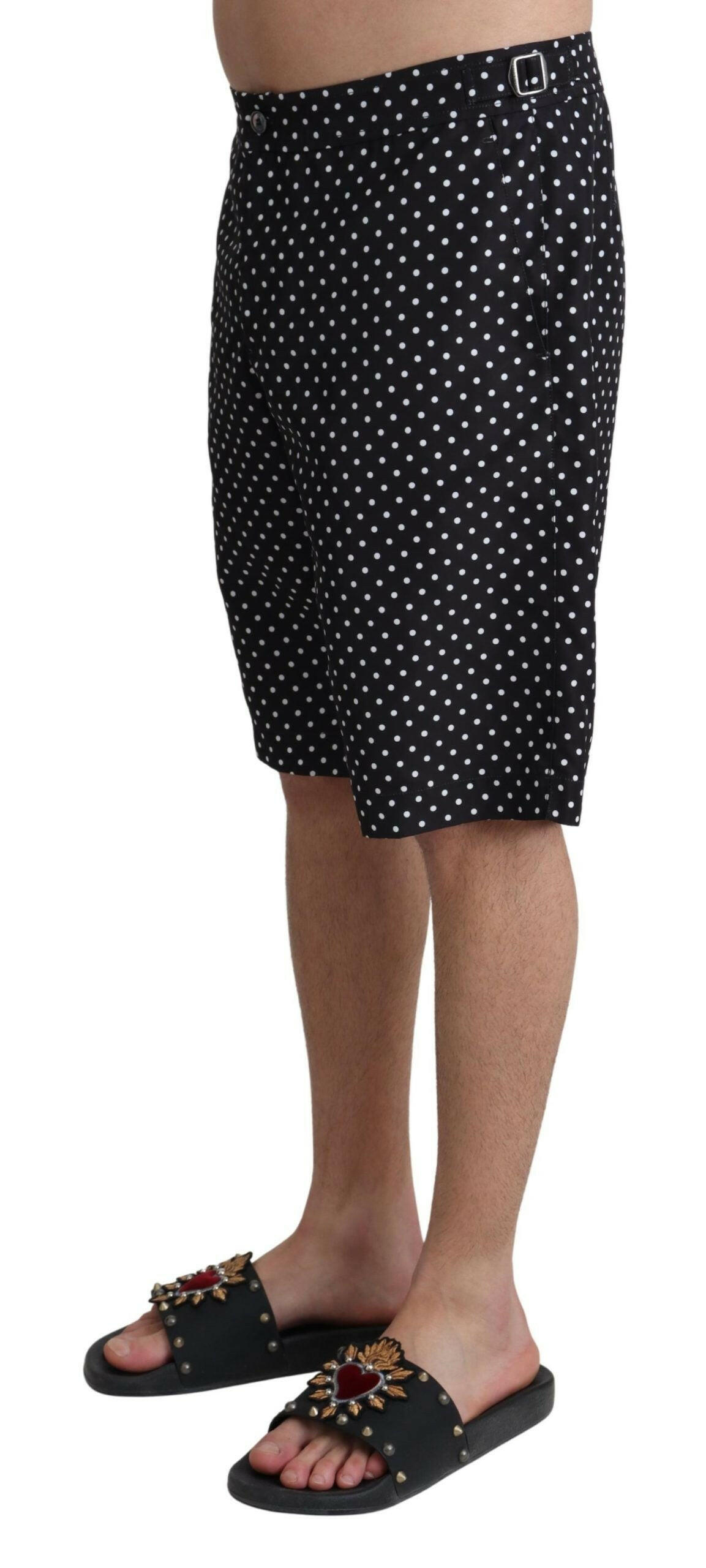 Dolce & Gabbana Black Polka Dots Beachwear Shorts Swimwear -   -  Dolce & Gabbana.