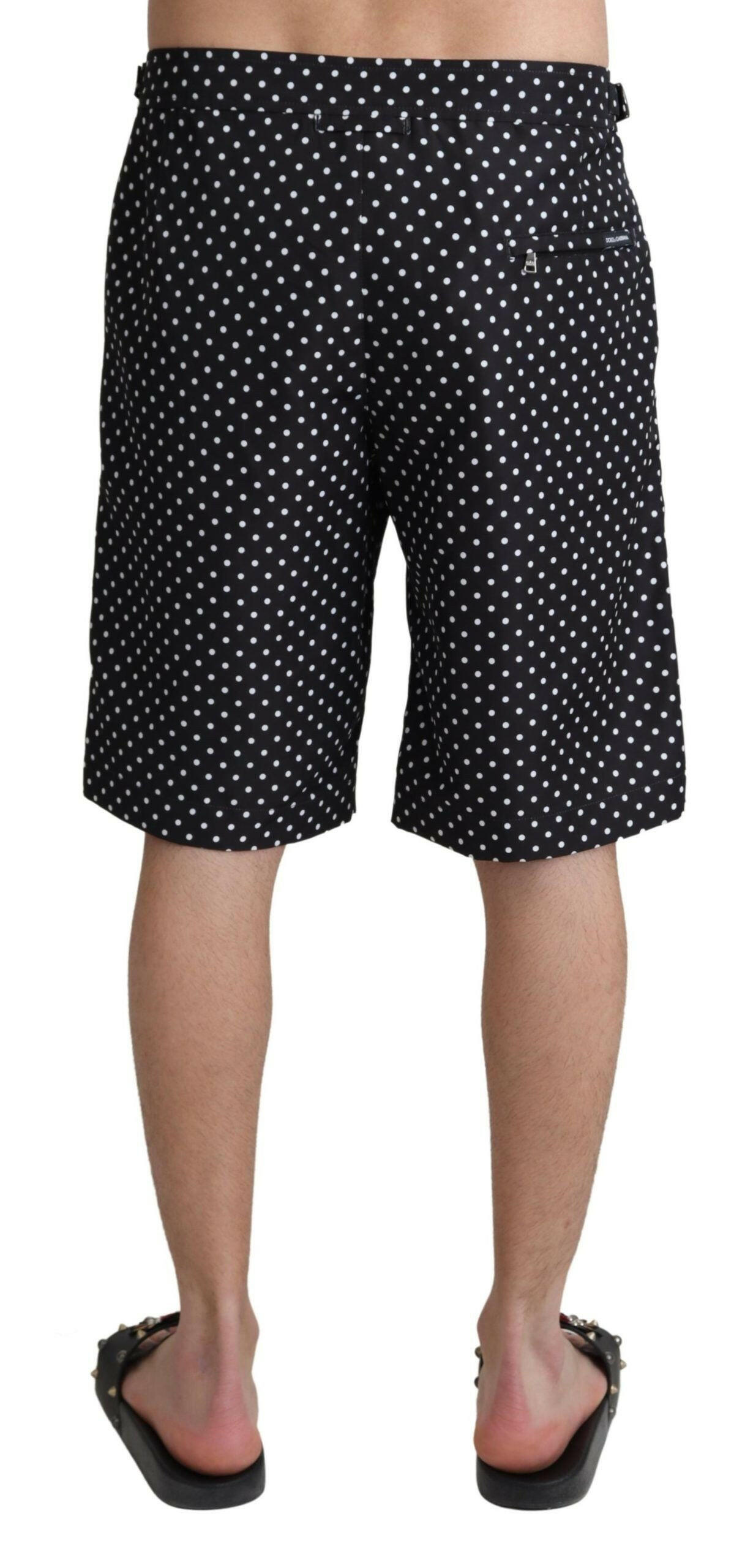 Dolce & Gabbana Black Polka Dots Beachwear Shorts Swimwear -   -  Dolce & Gabbana.