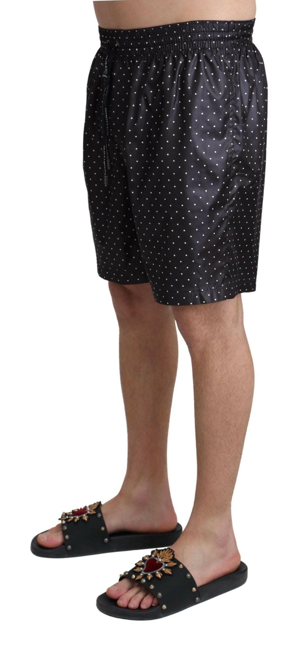 Dolce & Gabbana Black Polka Dot Print Beachwear Swimwear -   -  Dolce & Gabbana.