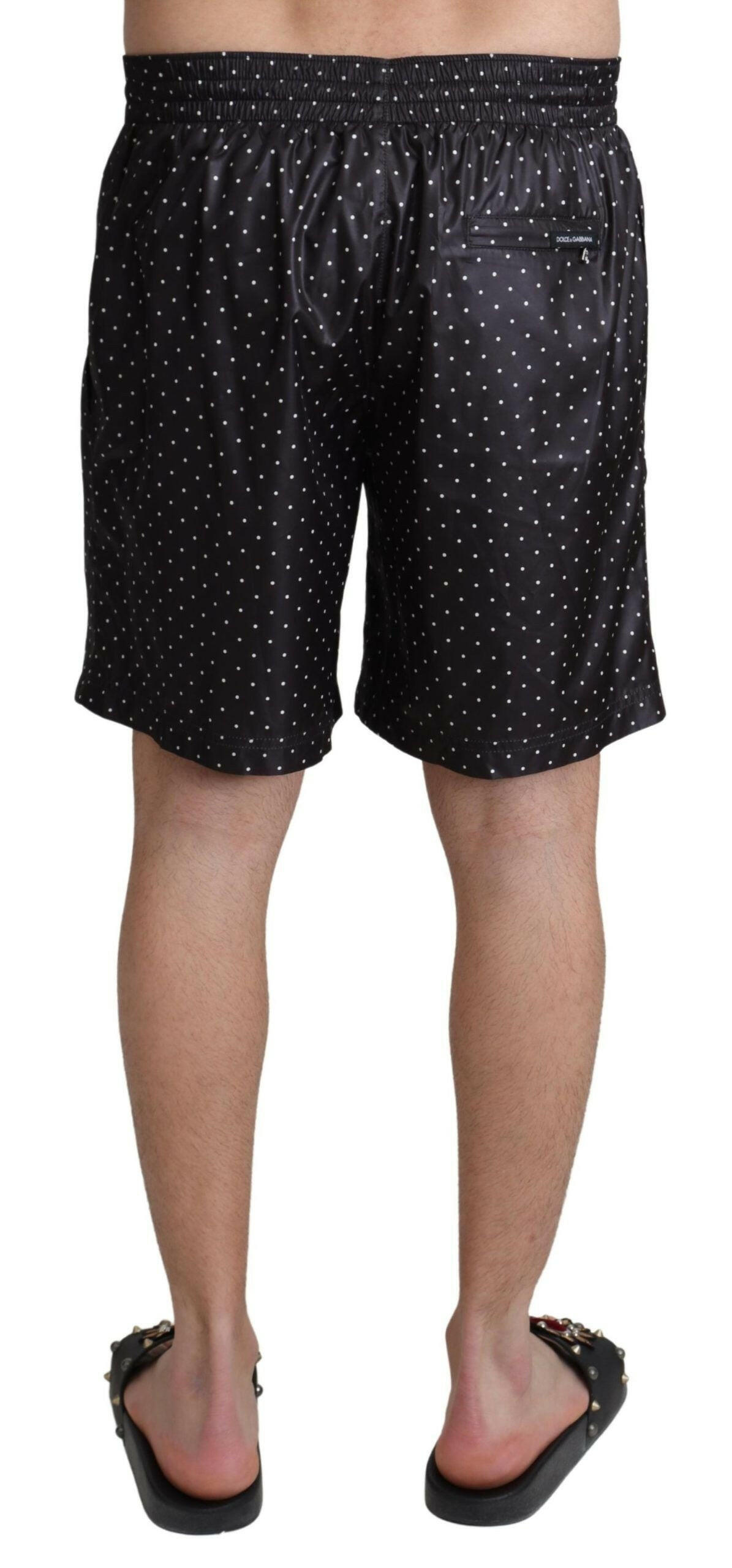 Dolce & Gabbana Black Polka Dot Print Beachwear Swimwear -   -  Dolce & Gabbana.