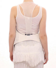 Arzu Kaprol White Lashes Open Back Vest Jacket -   -  Arzu Kaprol.