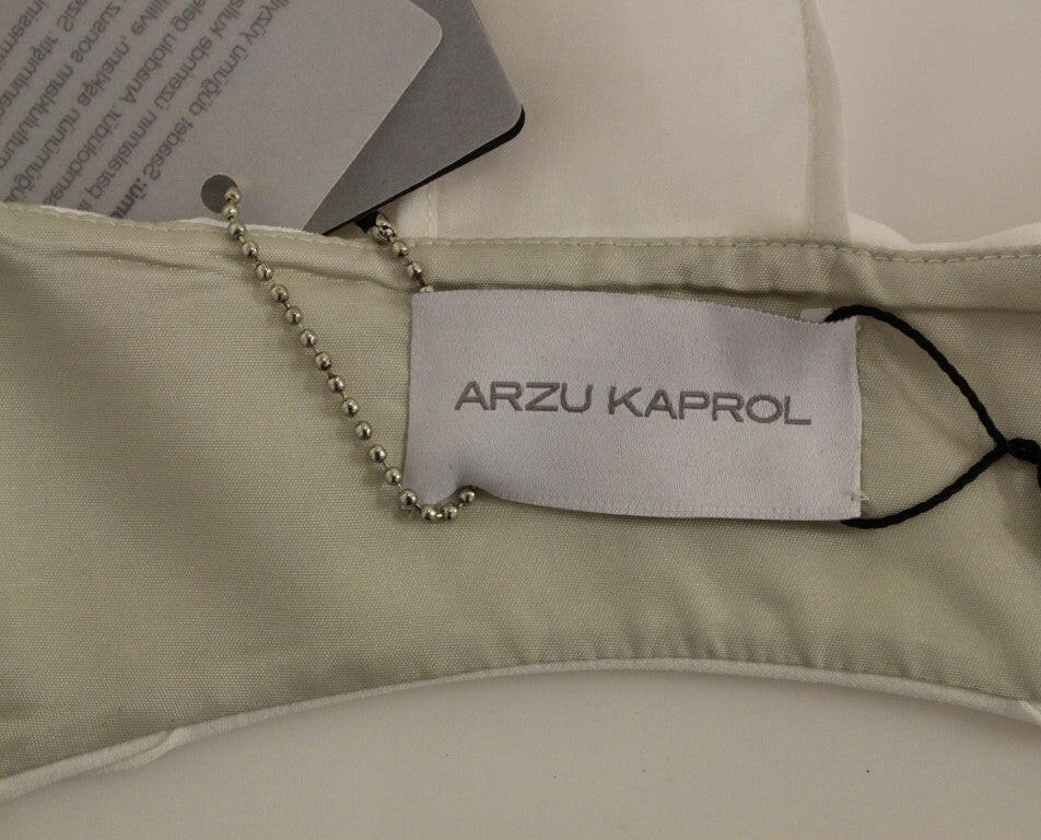Arzu Kaprol White Lashes Open Back Vest Jacket -   -  Arzu Kaprol.