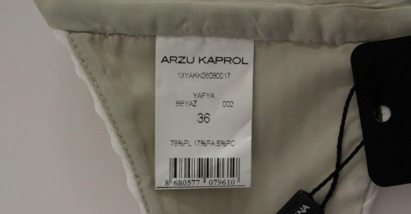 Arzu Kaprol White Lashes Open Back Vest Jacket -   -  Arzu Kaprol.