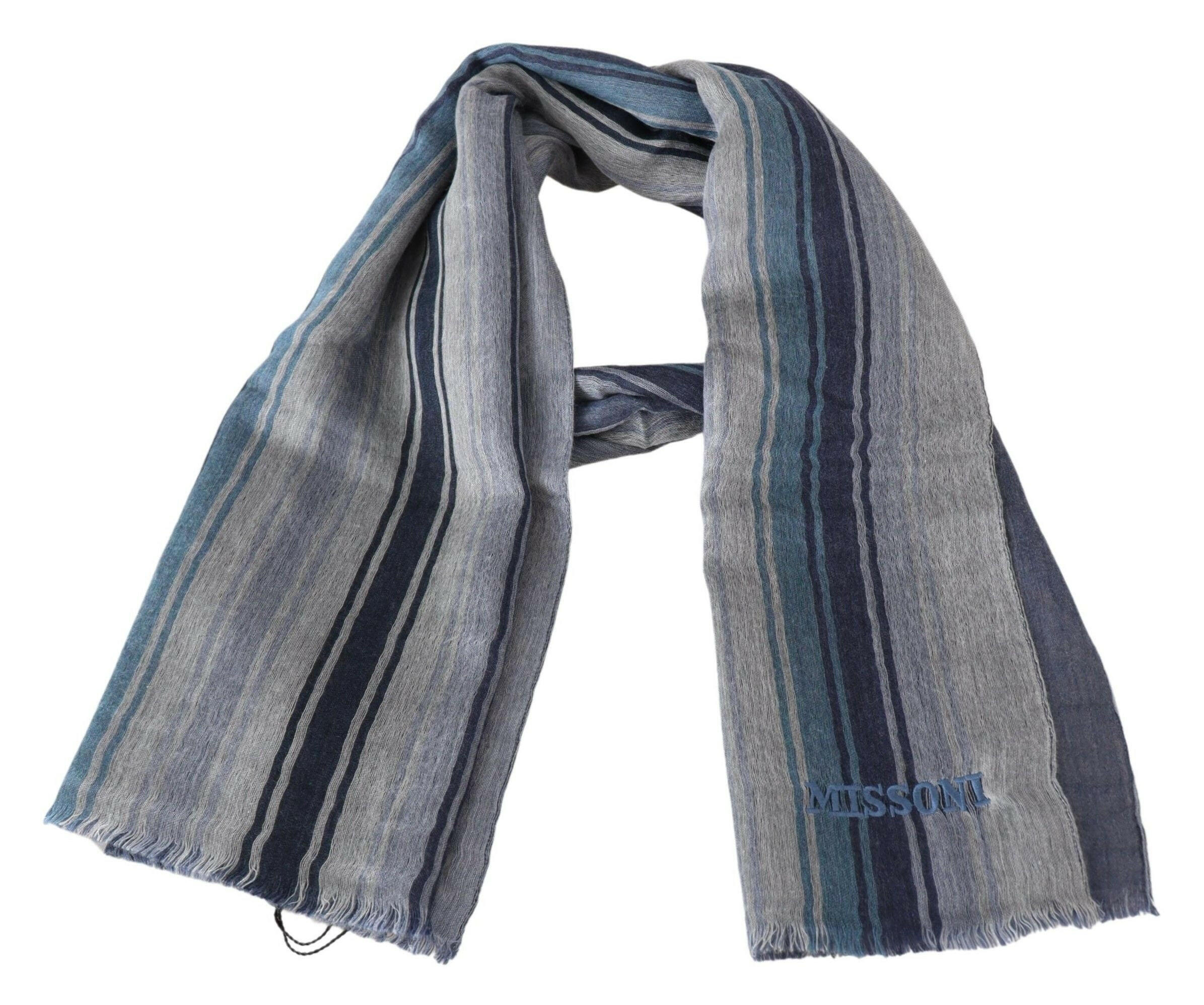 Missoni Multicolor Wool Striped Unisex Neck Wrap Shawl -   -  Missoni.