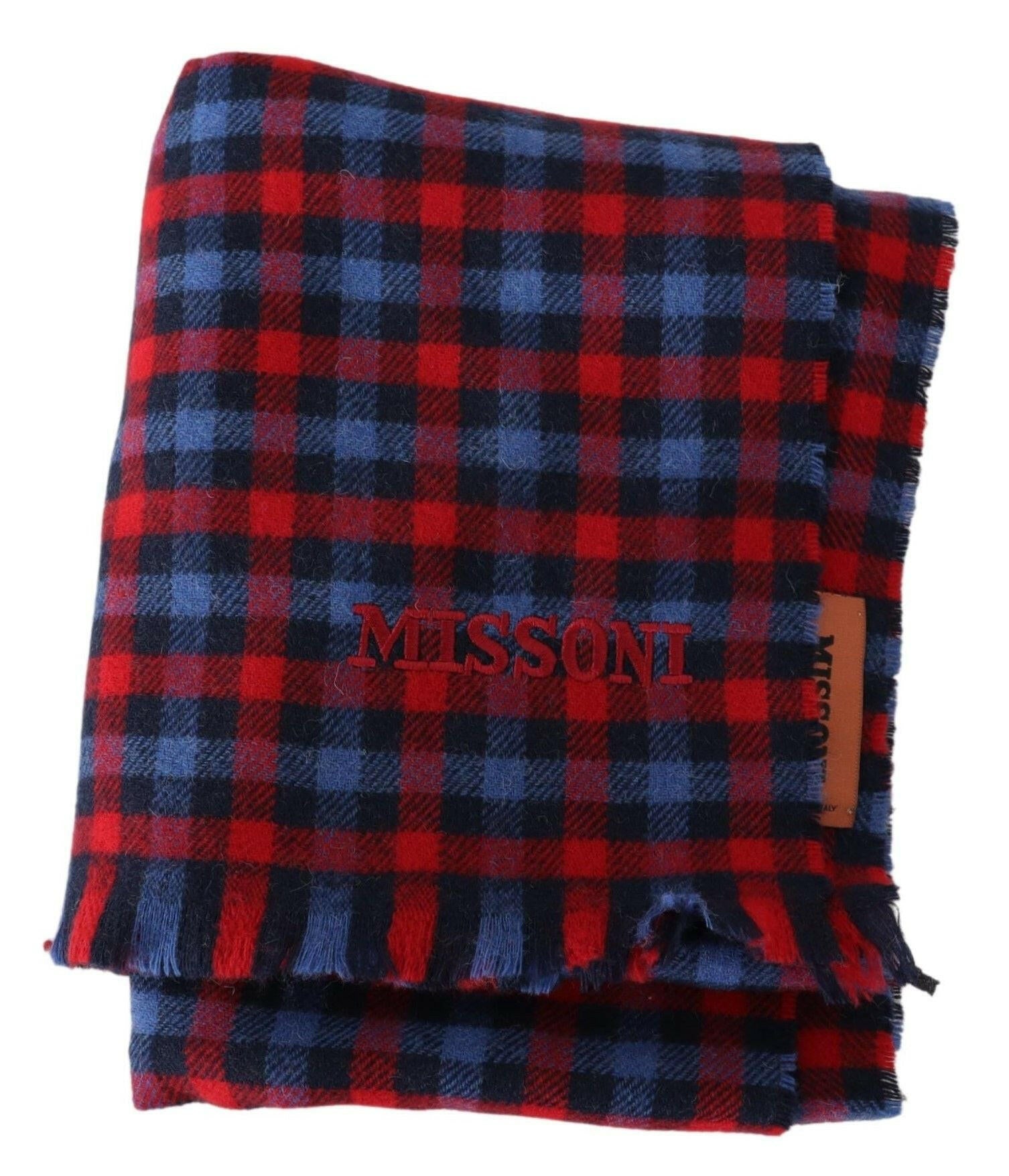 Missoni Multicolor Check Wool Unisex Neck Wrap Shawl -   -  Missoni.