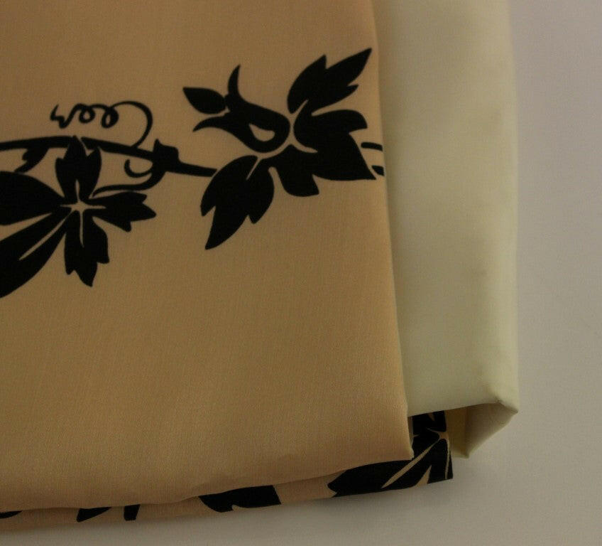 Caterina Gatta Beige Floral Print Silk Mini Skirt -   -  Caterina Gatta.
