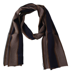 Missoni Brown Wool Striped Unisex Neck Wrap Shawl Scarf -   -  Missoni.