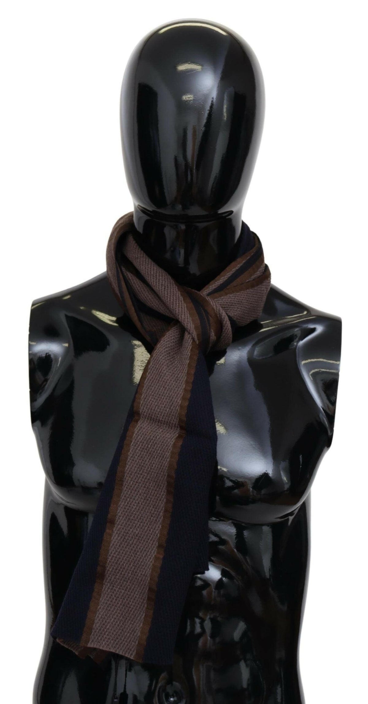 Missoni Brown Wool Striped Unisex Neck Wrap Shawl Scarf -   -  Missoni.