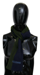 Missoni Green Striped Wool Unisex Neck Wrap Shawl Blue -   -  Missoni.