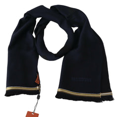 Missoni Black 100% Wool Unisex Neck Wrap Fringes Scarf -   -  Missoni.