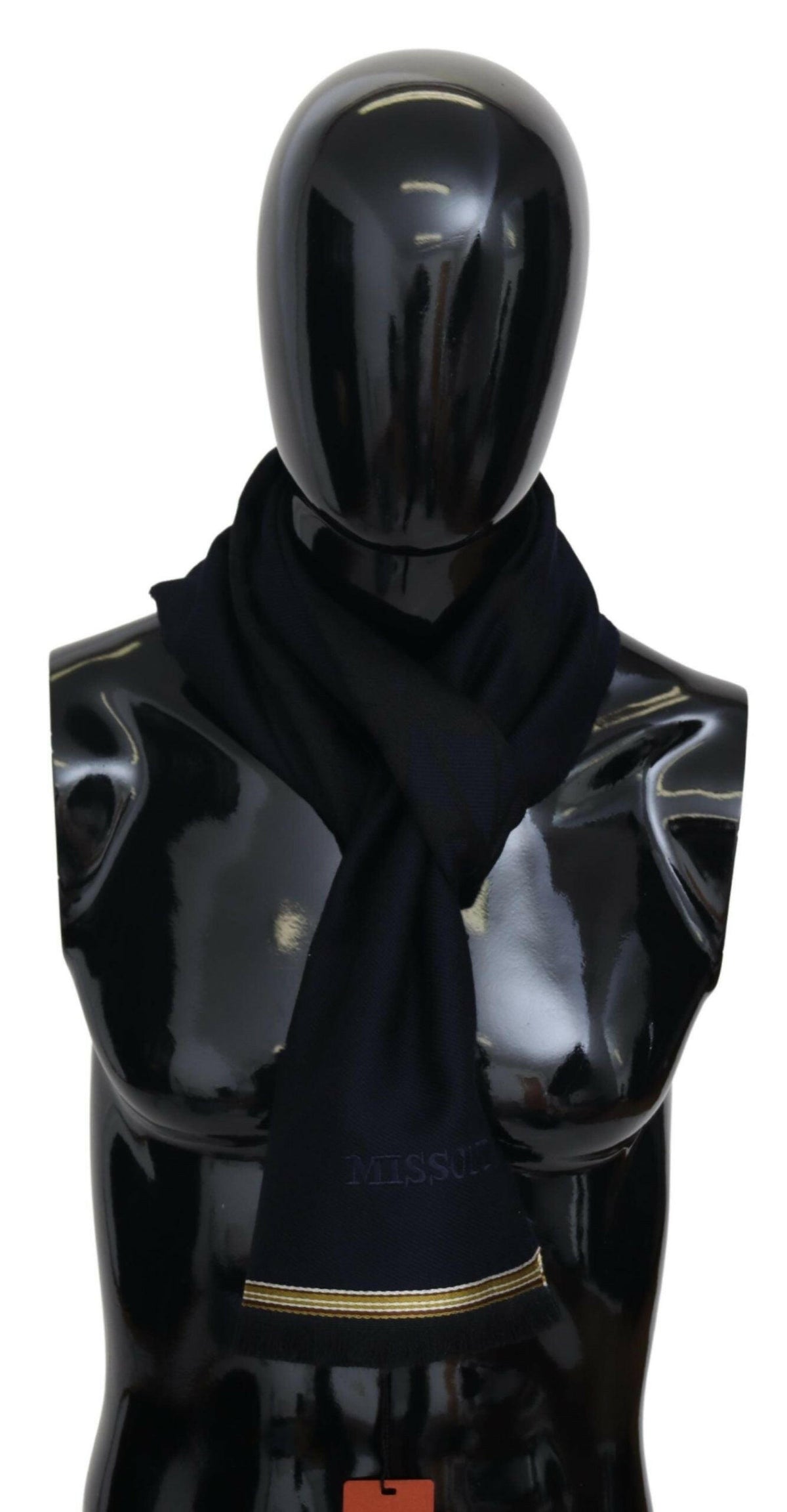 Missoni Black 100% Wool Unisex Neck Wrap Fringes Scarf -   -  Missoni.
