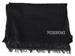 Missoni Black Wool Knit Unisex Neck Wrap Scarf -   -  Missoni.