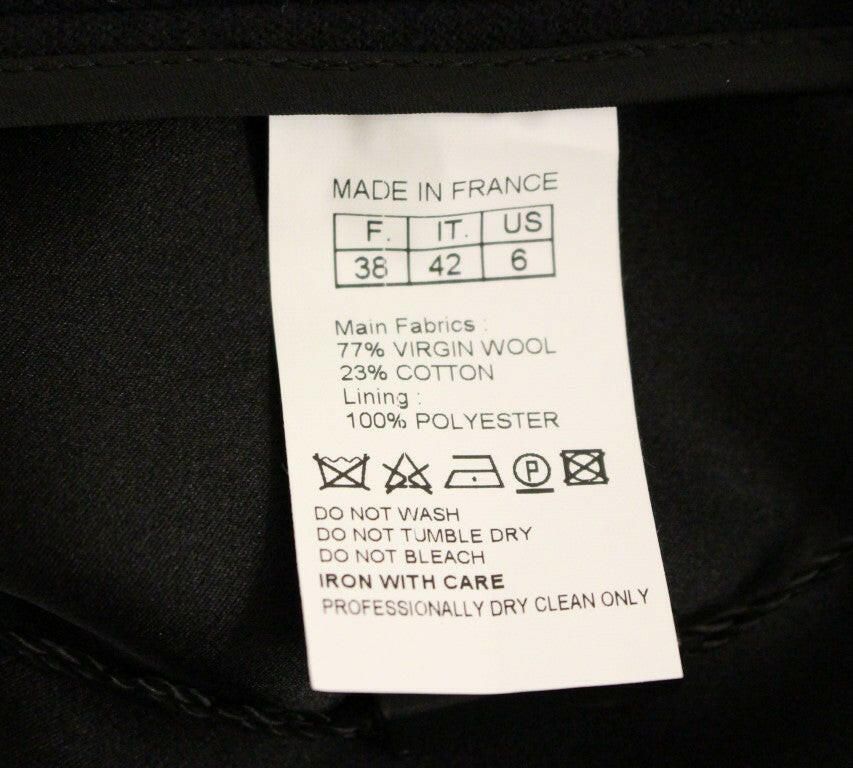 Corrado De Biase Black Metal Buttons Cotto Wool Skirt -   -  Corrado De Biase.