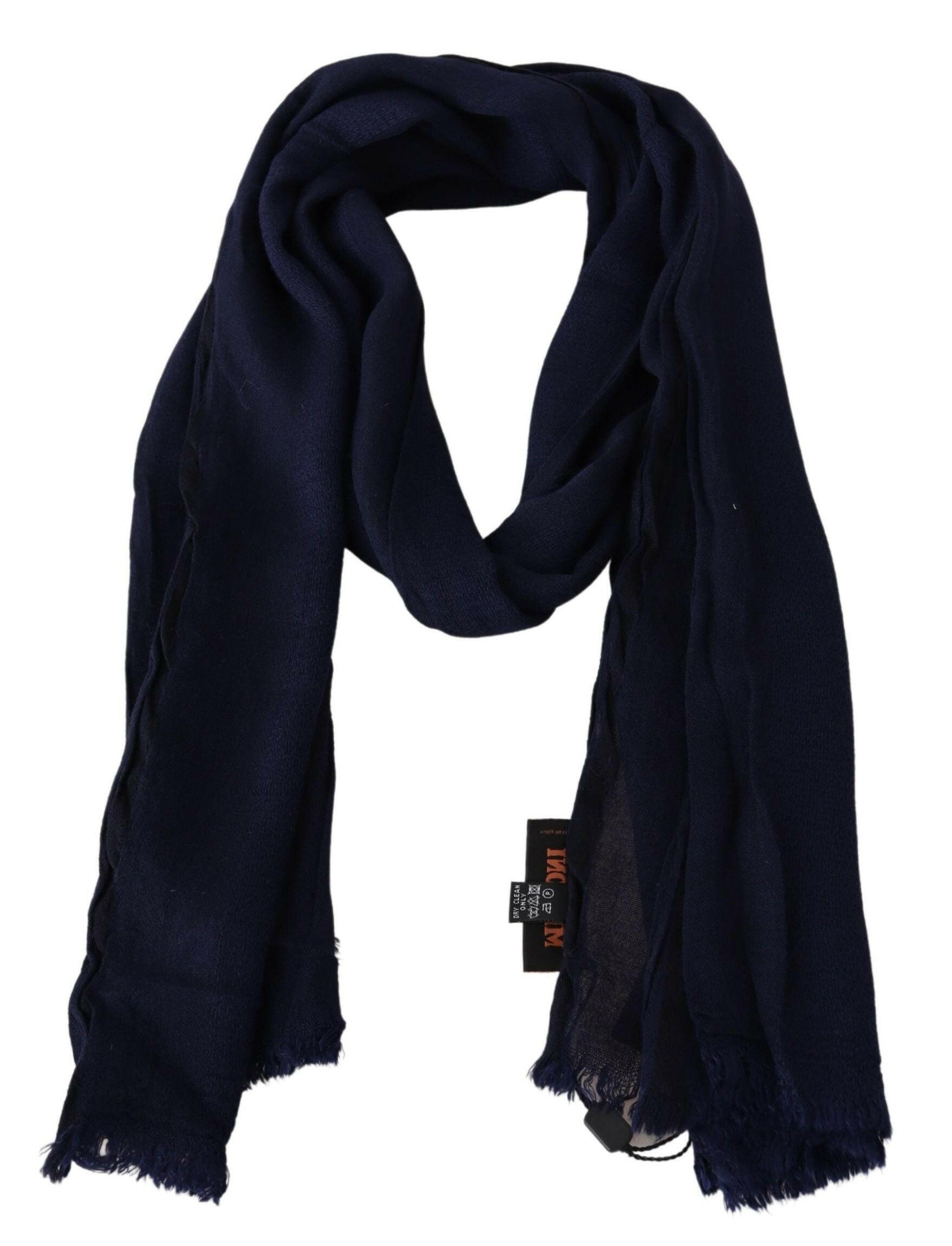 Missoni Blue Wool Knit Unisex Neck Wrap Scarf -   -  Missoni.