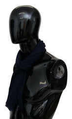 Missoni Blue Wool Knit Unisex Neck Wrap Scarf -   -  Missoni.