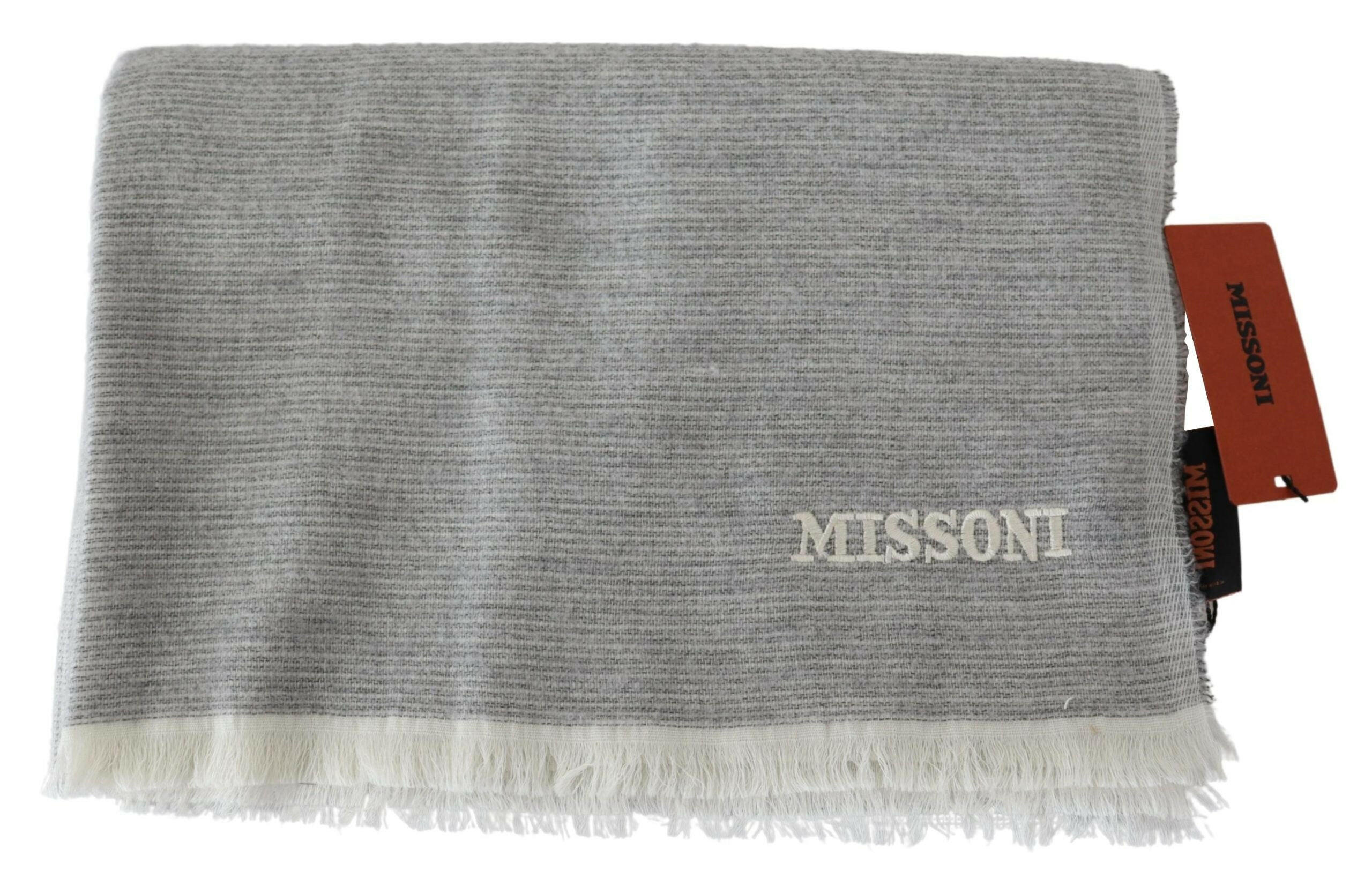 Missoni Beige 100% Wool Unisex Neck Wrap Scarf -   -  Missoni.