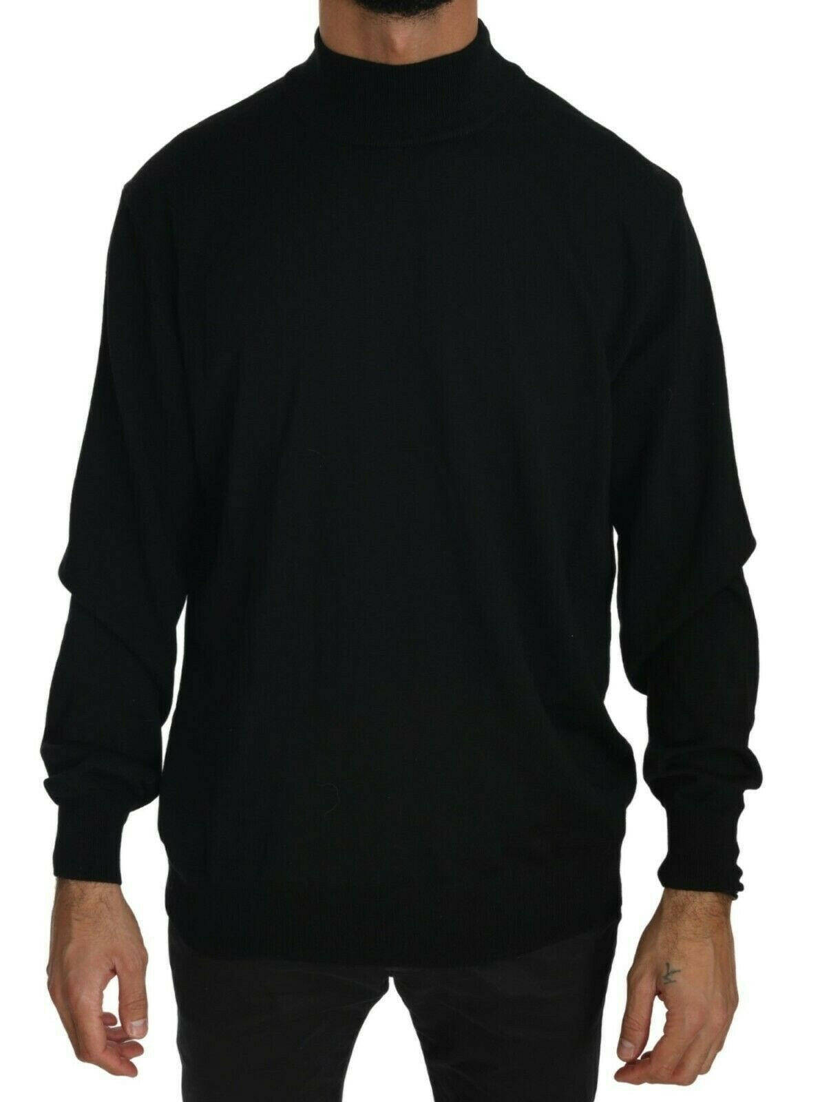 MILA SCHÖN Black Turtle Neck Pullover Top Virgin Wool Sweater -   -  MILA SCHÖN.