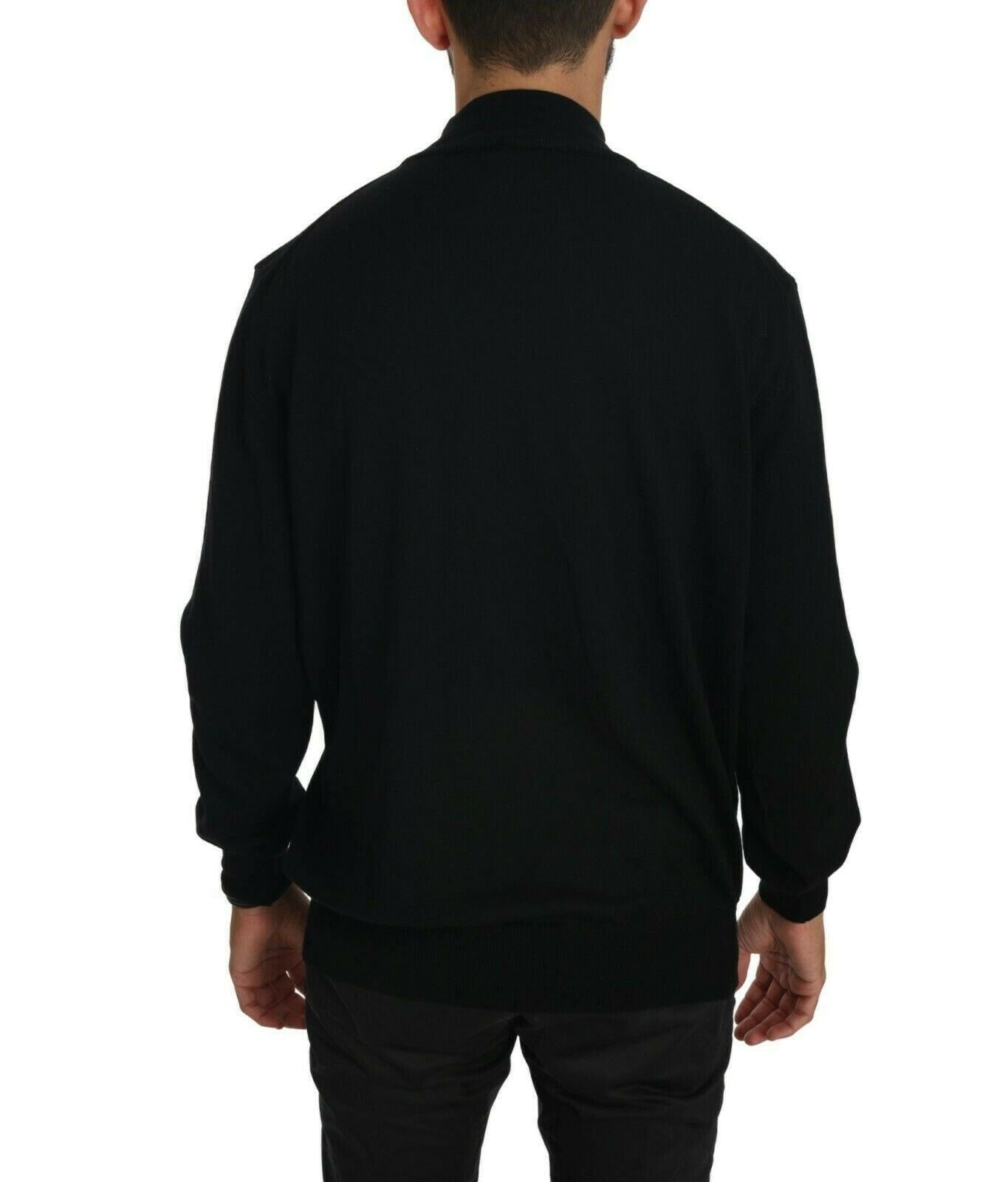 MILA SCHÖN Black Turtle Neck Pullover Top Virgin Wool Sweater -   -  MILA SCHÖN.
