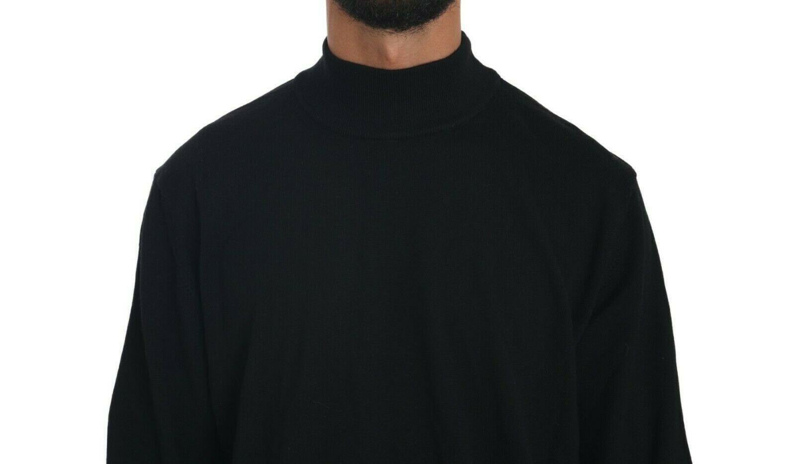 MILA SCHÖN Black Turtle Neck Pullover Top Virgin Wool Sweater -   -  MILA SCHÖN.