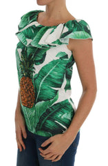 Dolce & Gabbana Pineapple Banana Sequins Blouse T-shirt -   -  Dolce & Gabbana.
