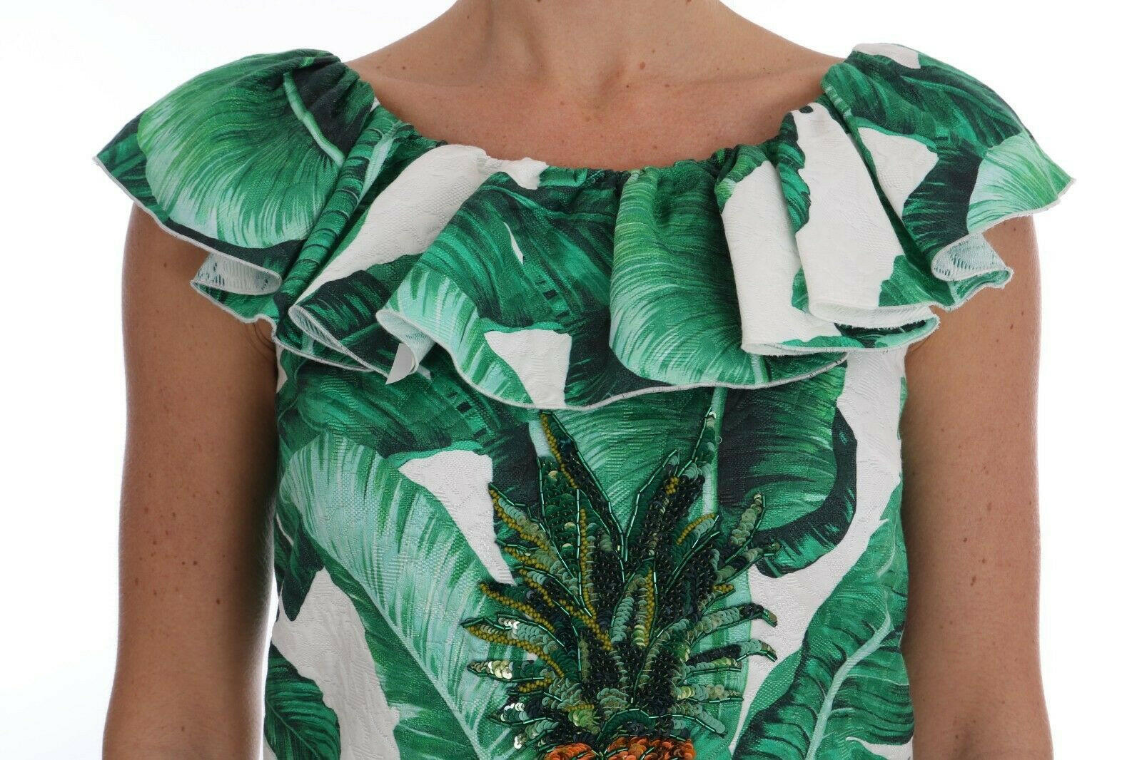 Dolce & Gabbana Pineapple Banana Sequins Blouse T-shirt -   -  Dolce & Gabbana.