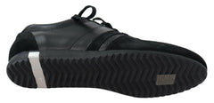 Dolce & Gabbana Black Logo Leather Casual Sneakers Shoes -   -  Dolce & Gabbana.