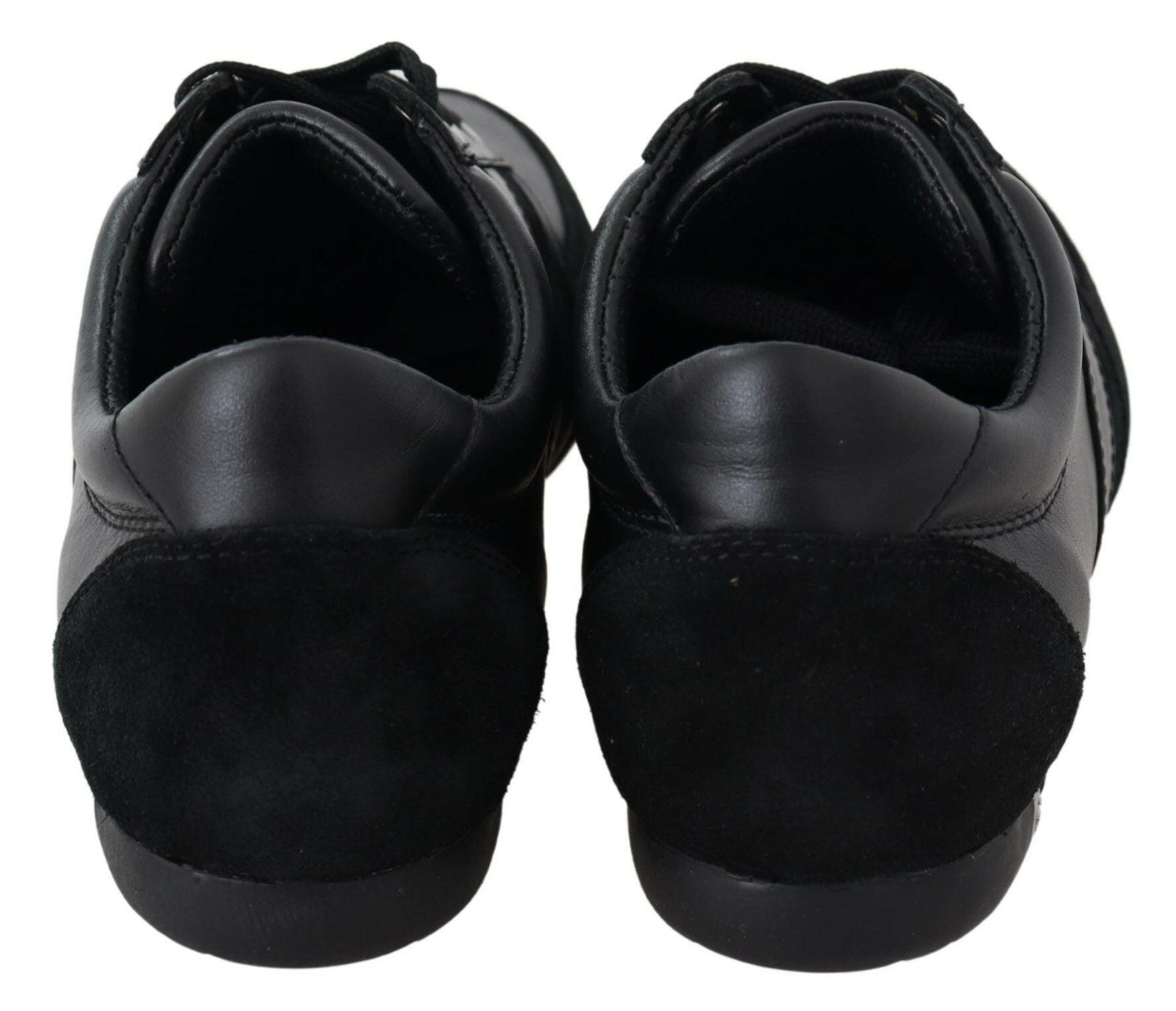 Dolce & Gabbana Black Logo Leather Casual Sneakers Shoes -   -  Dolce & Gabbana.