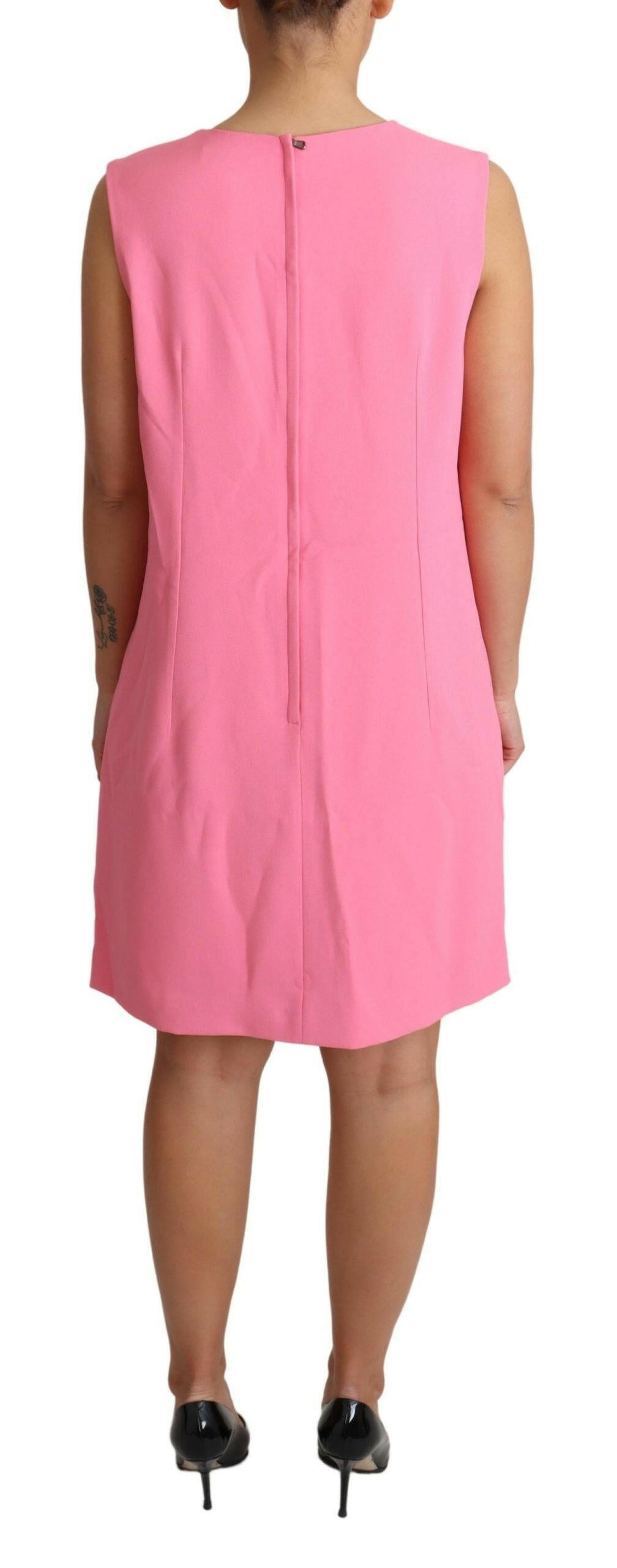 Dolce & Gabbana Pink Shift Sleeveless Knee Length Dress -   -  Dolce & Gabbana.