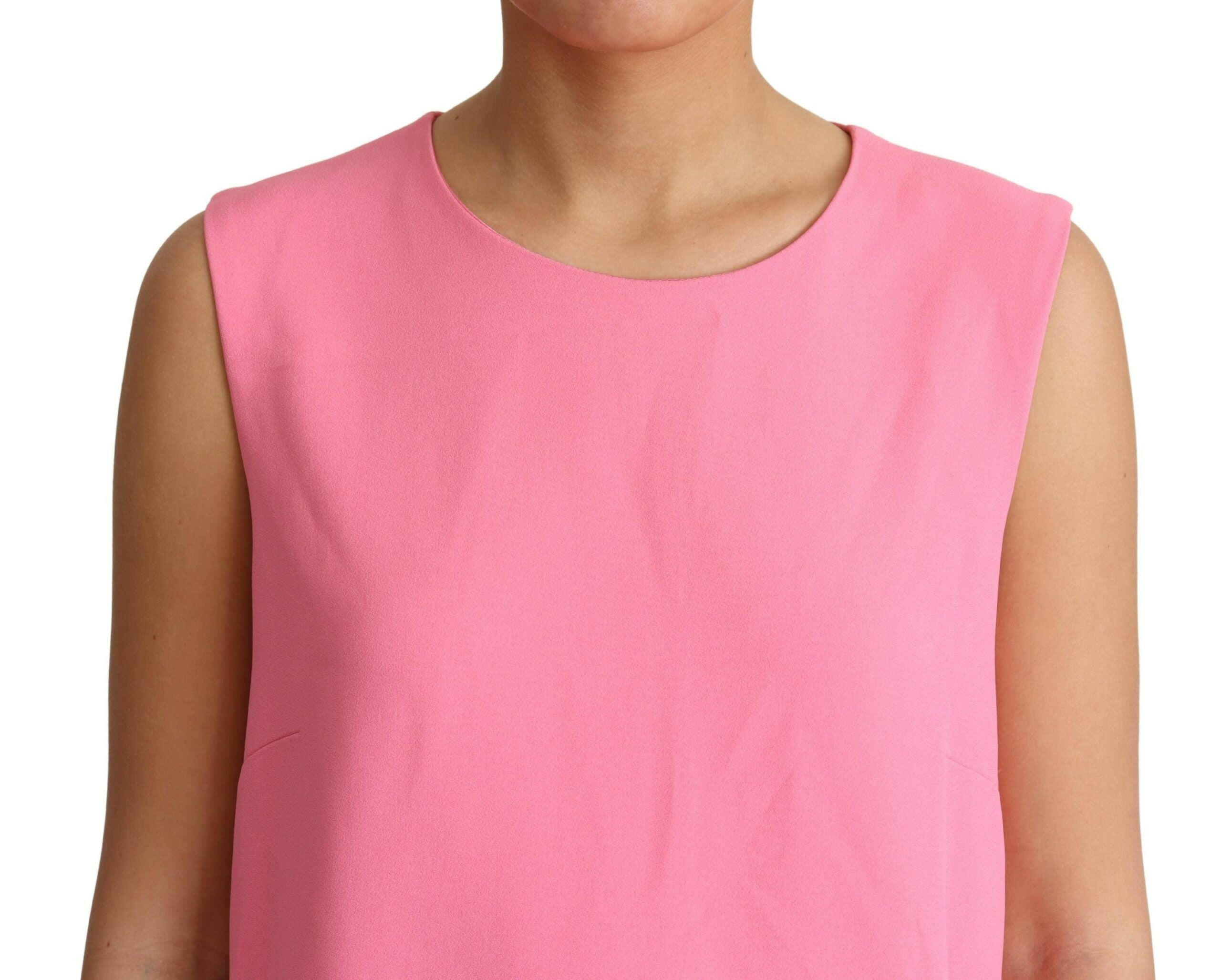 Dolce & Gabbana Pink Shift Sleeveless Knee Length Dress -   -  Dolce & Gabbana.