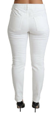 Dolce & Gabbana White Tattered Skinny Denim Cotton Stretch Jeans -   -  Dolce & Gabbana.