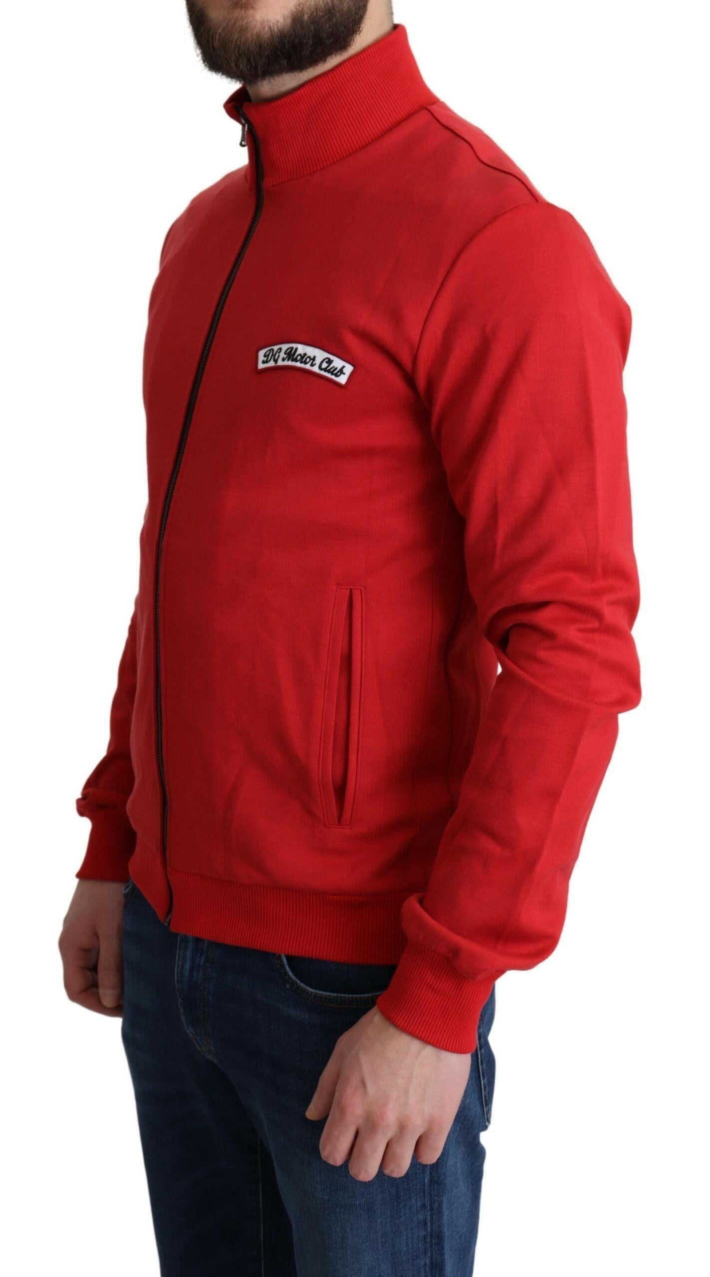 Dolce & Gabbana Red DG Motor Club Zippered Cardigan Sweater -   -  Dolce & Gabbana.