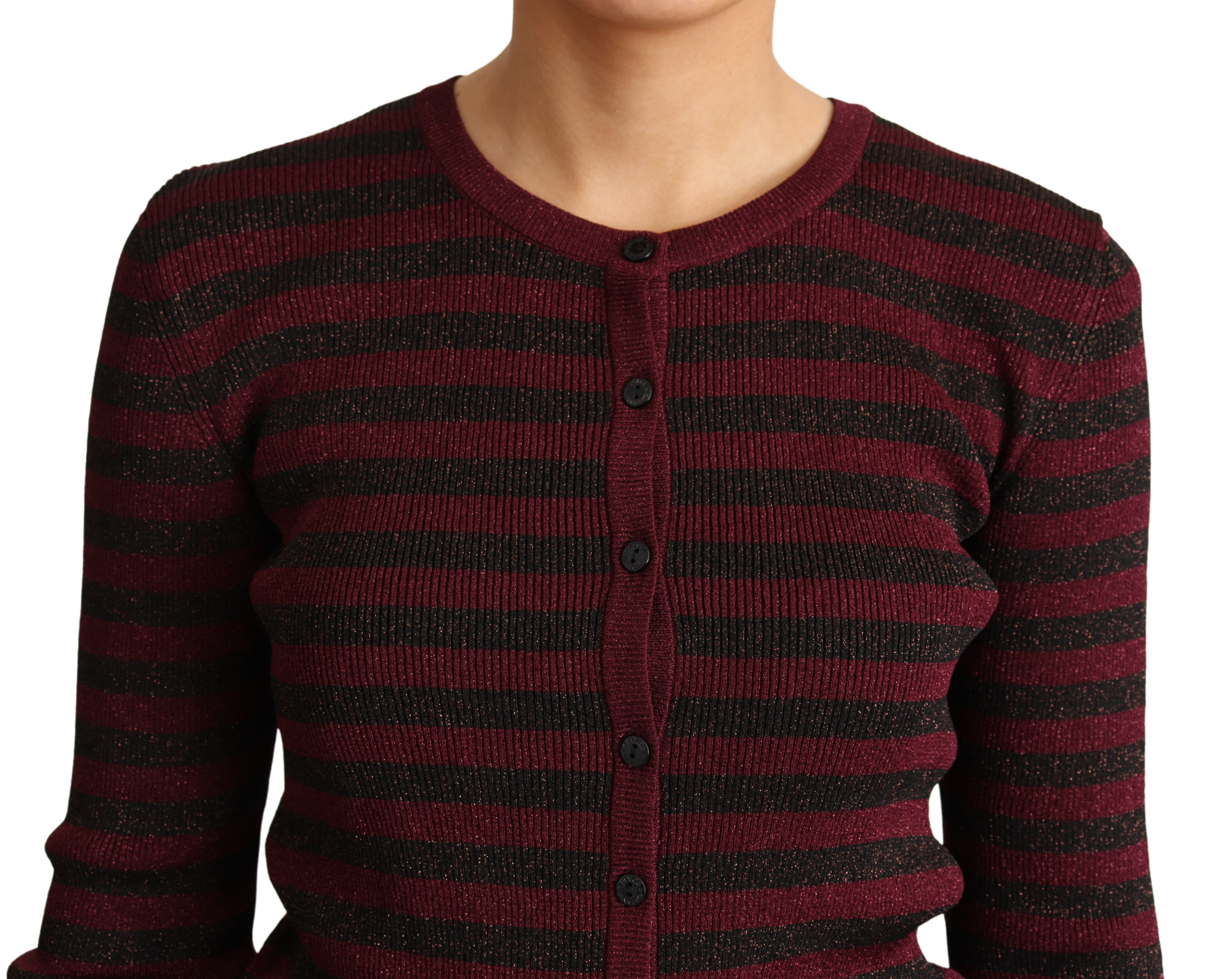 Dolce & Gabbana Black Red Striped Viscose Cardigan Sweater -   -  Dolce & Gabbana.