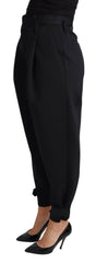 Dolce & Gabbana Black Cropped Dress High Waist Polyester Pants -   -  Dolce & Gabbana.
