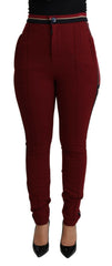 Dolce & Gabbana Red DG Star Striped Skinny Cotton Pant -   -  Dolce & Gabbana.