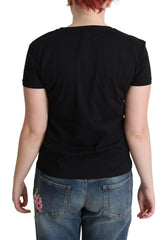 Moschino Black Cotton Come Play 4 Us Print Tops T-shirt -   -  Moschino.