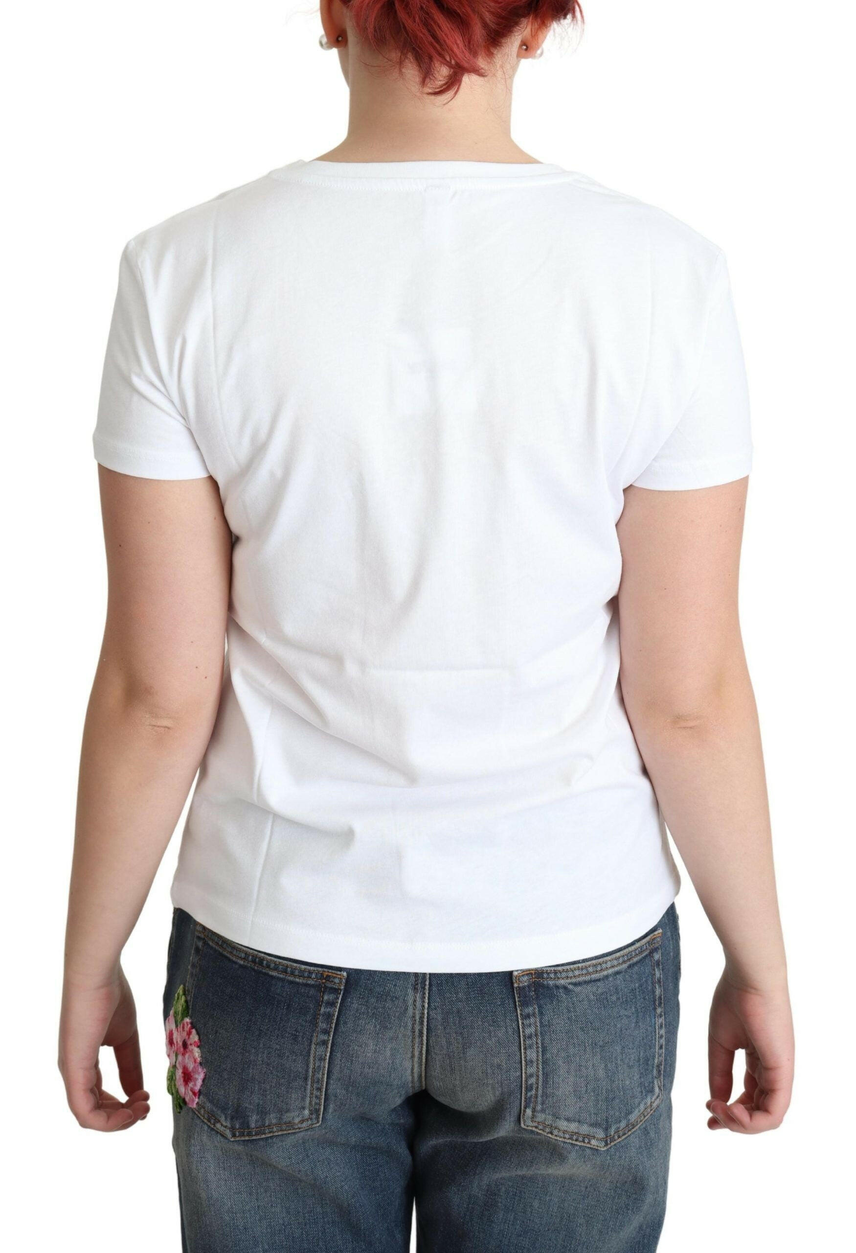 Moschino White Cotton Sunny Milano Print T-shirt -   -  Moschino.