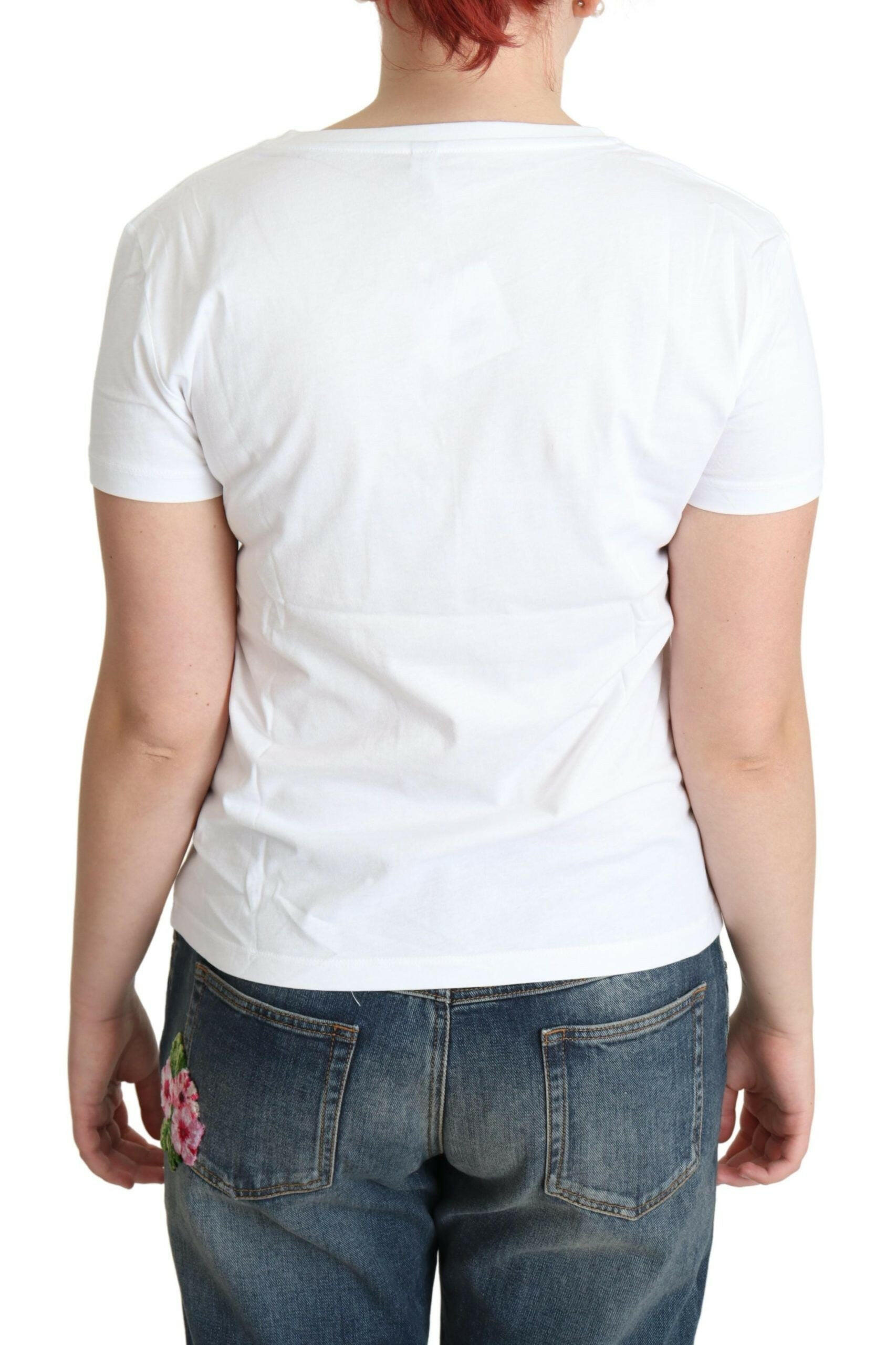 Moschino White Cotton Come Play 4 Us Print Tops T-shirt -   -  Moschino.
