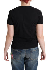 Moschino Black Printed Cotton Short Sleeves T-shirt -   -  Moschino.