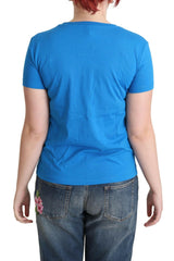 Moschino Blue Cotton Alphabet Letter Print Tops -   -  Moschino.