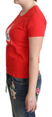 Moschino Red Cotton Swim Graphic Triangle Print  T-shirt -   -  Moschino.