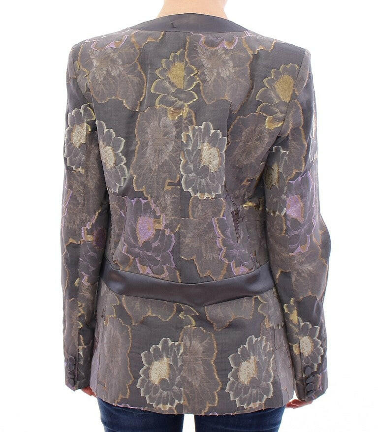 Roberto Fragata Multicolor Silk Floral Cotton Blazer -   -  Roberto Fragata.